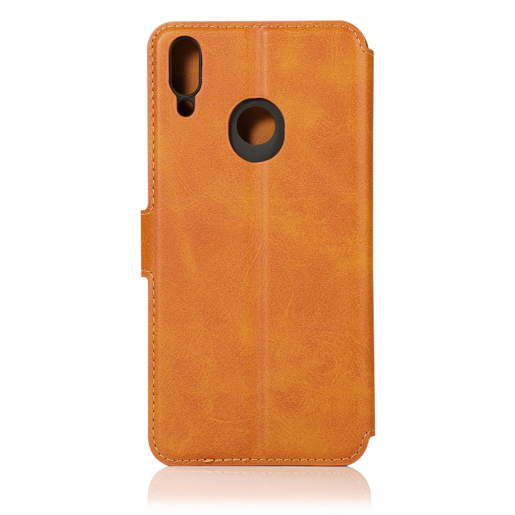 For Huawei Honor 8C Calf Texture Magnetic Buckle Horizontal Flip Leather Case with Holder & Card Slots & Wallet & Photo Frame