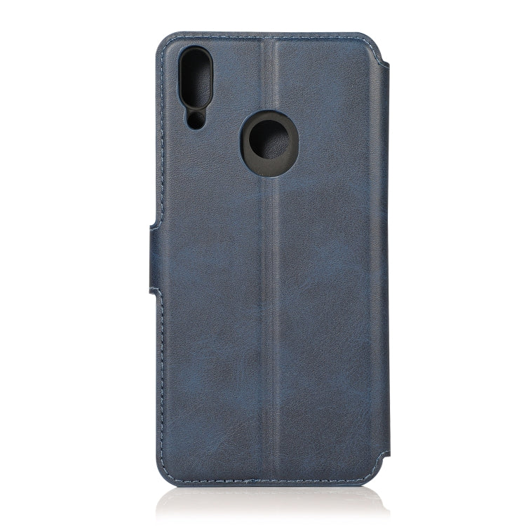 For Huawei Honor 8C Calf Texture Magnetic Buckle Horizontal Flip Leather Case with Holder & Card Slots & Wallet & Photo Frame