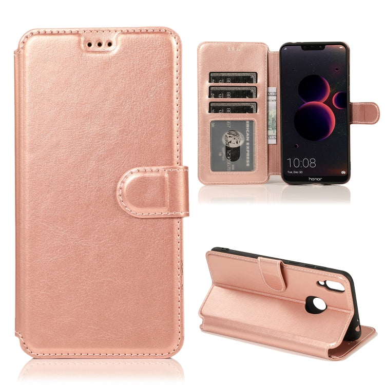 For Huawei Honor 8C Calf Texture Magnetic Buckle Horizontal Flip Leather Case with Holder & Card Slots & Wallet & Photo Frame