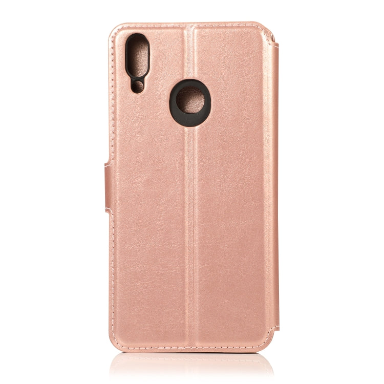 For Huawei Honor 8C Calf Texture Magnetic Buckle Horizontal Flip Leather Case with Holder & Card Slots & Wallet & Photo Frame