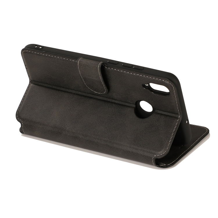 For Huawei Honor 8X Calf Texture Magnetic Buckle Horizontal Flip Leather Case with Holder & Card Slots & Wallet & Photo Frame