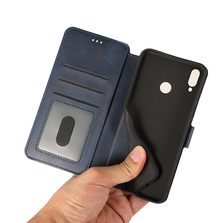 For Huawei Honor 8X Calf Texture Magnetic Buckle Horizontal Flip Leather Case with Holder & Card Slots & Wallet & Photo Frame