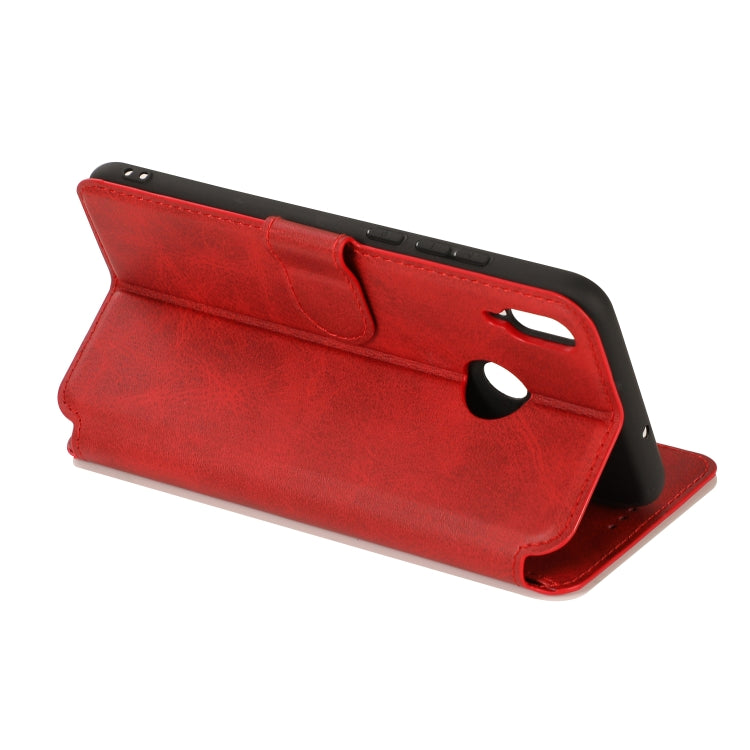 For Huawei Honor 8X Calf Texture Magnetic Buckle Horizontal Flip Leather Case with Holder & Card Slots & Wallet & Photo Frame