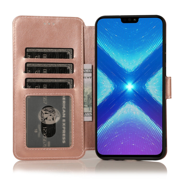 For Huawei Honor 8X Calf Texture Magnetic Buckle Horizontal Flip Leather Case with Holder & Card Slots & Wallet & Photo Frame