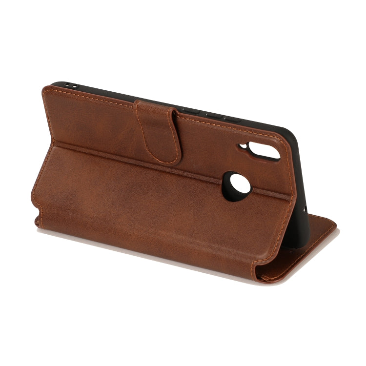 For Huawei Honor 8X Calf Texture Magnetic Buckle Horizontal Flip Leather Case with Holder & Card Slots & Wallet & Photo Frame