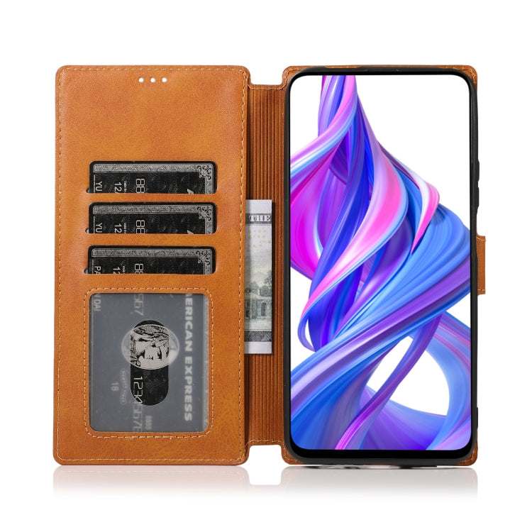 For Huawei Honor 9X Calf Texture Magnetic Buckle Horizontal Flip Leather Case with Holder & Card Slots & Wallet & Photo Frame