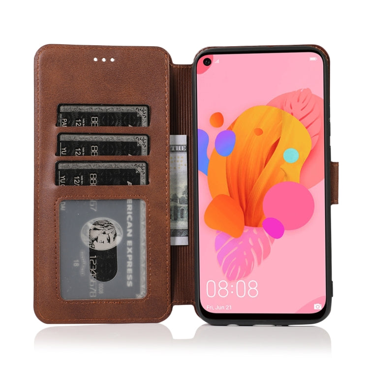 For Huawei Honor 9X Pro Calf Texture Magnetic Buckle Horizontal Flip Leather Case with Holder & Card Slots & Wallet & Photo Frame