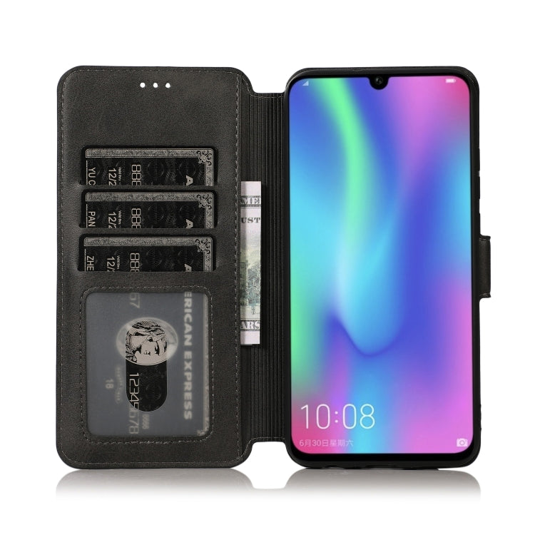 For Huawei Honor 10 Lite Calf Texture Magnetic Buckle Horizontal Flip Leather Case with Holder & Card Slots & Wallet & Photo Frame