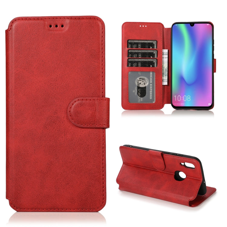 For Huawei Honor 10 Lite Calf Texture Magnetic Buckle Horizontal Flip Leather Case with Holder & Card Slots & Wallet & Photo Frame