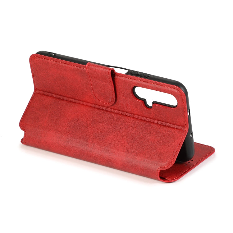 For Huawei Honor 20 Calf Texture Magnetic Buckle Horizontal Flip Leather Case with Holder & Card Slots & Wallet & Photo Frame