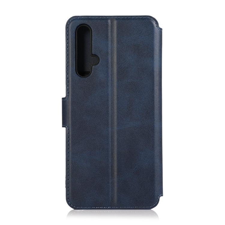 For Huawei Honor 20 Calf Texture Magnetic Buckle Horizontal Flip Leather Case with Holder & Card Slots & Wallet & Photo Frame