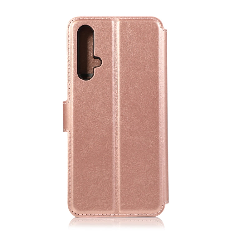 For Huawei Honor 20 Calf Texture Magnetic Buckle Horizontal Flip Leather Case with Holder & Card Slots & Wallet & Photo Frame