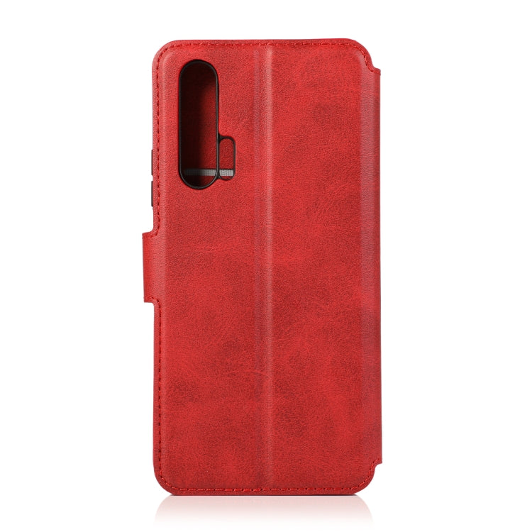 For Huawei Honor 20 Pro Calf Texture Magnetic Buckle Horizontal Flip Leather Case with Holder & Card Slots & Wallet & Photo Frame