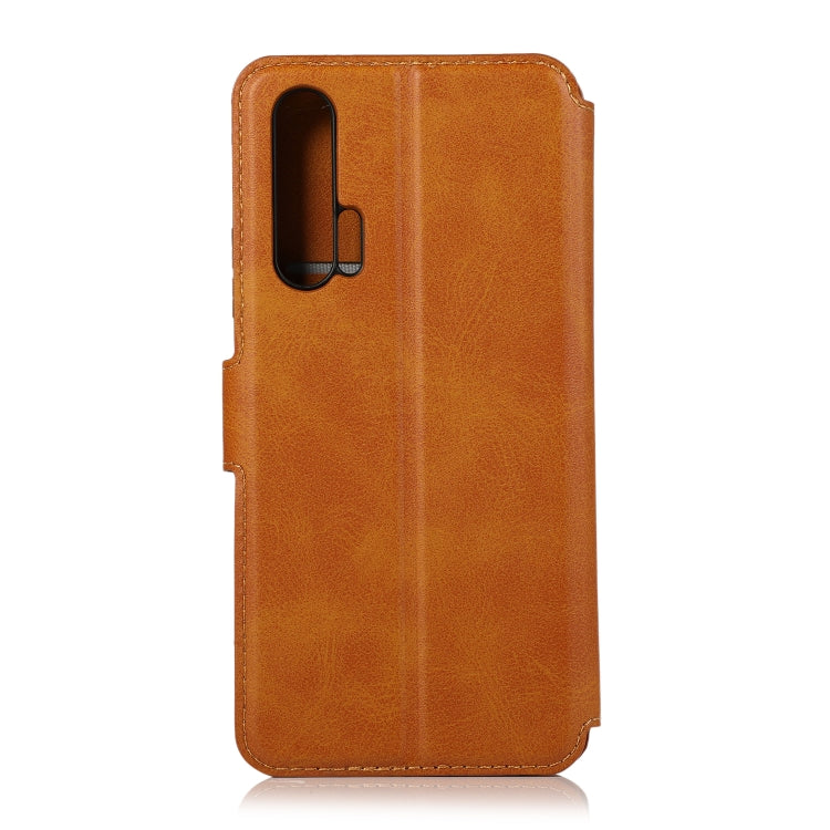 For Huawei Honor 20 Pro Calf Texture Magnetic Buckle Horizontal Flip Leather Case with Holder & Card Slots & Wallet & Photo Frame