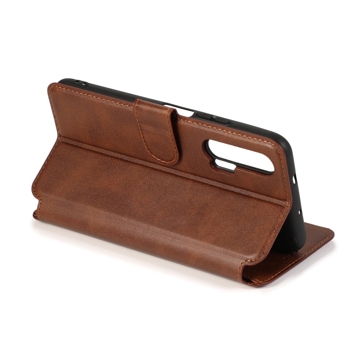 For Huawei Honor 20 Pro Calf Texture Magnetic Buckle Horizontal Flip Leather Case with Holder & Card Slots & Wallet & Photo Frame