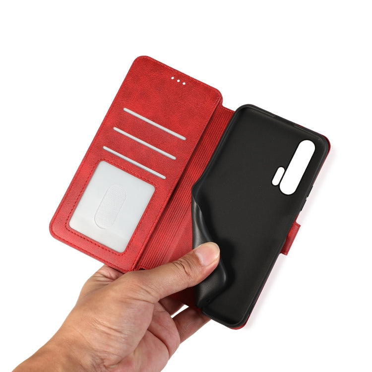 For Huawei Honor 20 Pro Calf Texture Magnetic Buckle Horizontal Flip Leather Case with Holder & Card Slots & Wallet & Photo Frame