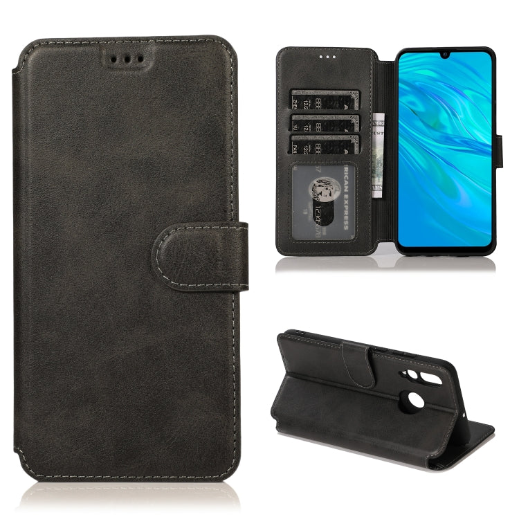 For Huawei Enjoy 9s Calf Texture Magnetic Buckle Horizontal Flip Leather Case with Holder & Card Slots & Wallet & Photo Frame