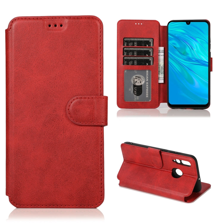 For Huawei Enjoy 9s Calf Texture Magnetic Buckle Horizontal Flip Leather Case with Holder & Card Slots & Wallet & Photo Frame