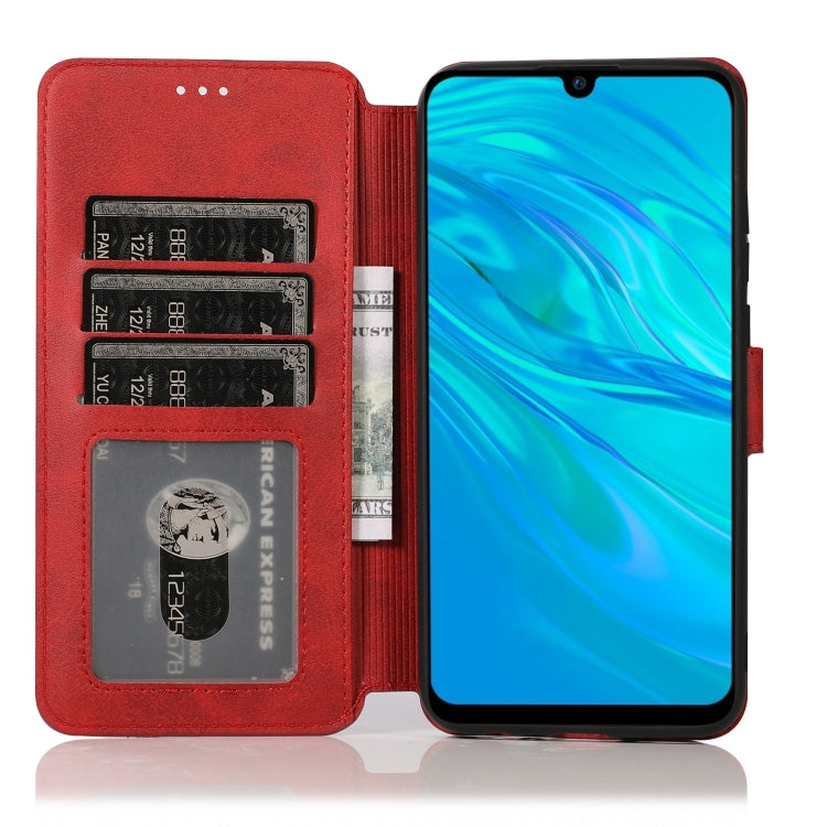 For Huawei Enjoy 9s Calf Texture Magnetic Buckle Horizontal Flip Leather Case with Holder & Card Slots & Wallet & Photo Frame
