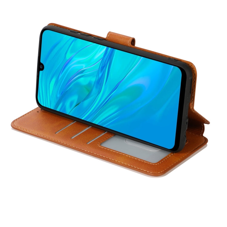 For Huawei Enjoy 9s Calf Texture Magnetic Buckle Horizontal Flip Leather Case with Holder & Card Slots & Wallet & Photo Frame