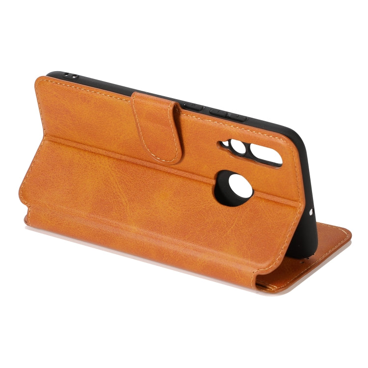 For Huawei Enjoy 9s Calf Texture Magnetic Buckle Horizontal Flip Leather Case with Holder & Card Slots & Wallet & Photo Frame