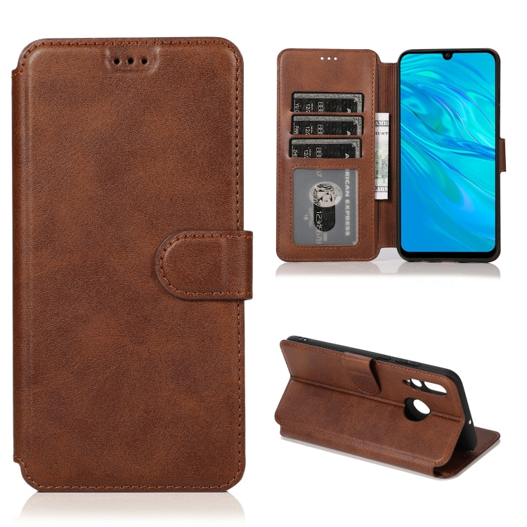 For Huawei Enjoy 9s Calf Texture Magnetic Buckle Horizontal Flip Leather Case with Holder & Card Slots & Wallet & Photo Frame
