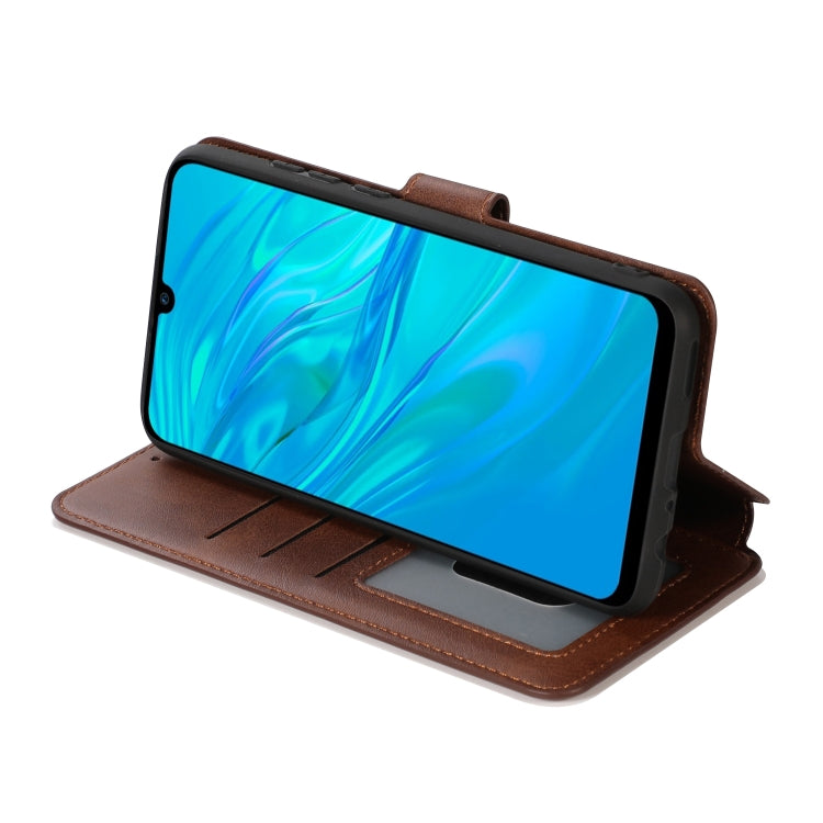 For Huawei Enjoy 9s Calf Texture Magnetic Buckle Horizontal Flip Leather Case with Holder & Card Slots & Wallet & Photo Frame