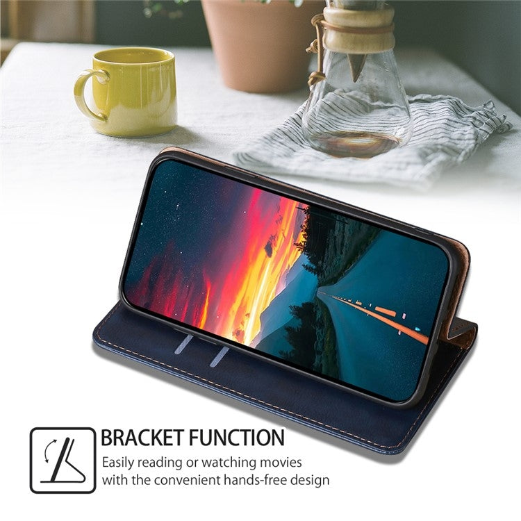 For itel P55+ 4G Gloss Oil Solid Color Magnetic Leather Phone Case