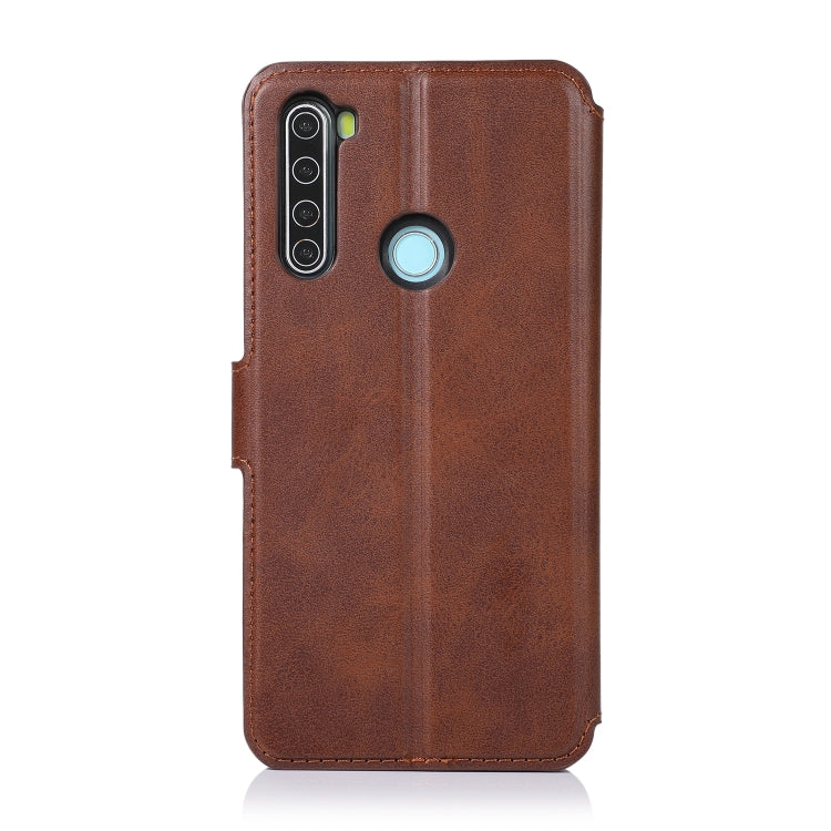 For Xiaomi Redmi Note 8 Calf Texture Magnetic Buckle Horizontal Flip Leather Case with Holder & Card Slots & Wallet & Photo Frame