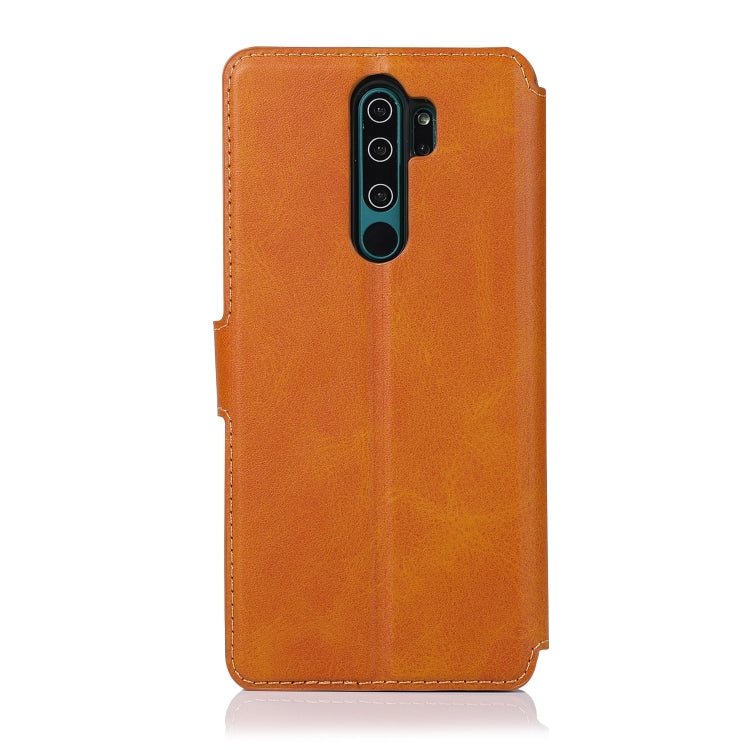 For Xiaomi Redmi Note 8 Pro Calf Texture Magnetic Buckle Horizontal Flip Leather Case with Holder & Card Slots & Wallet & Photo Frame