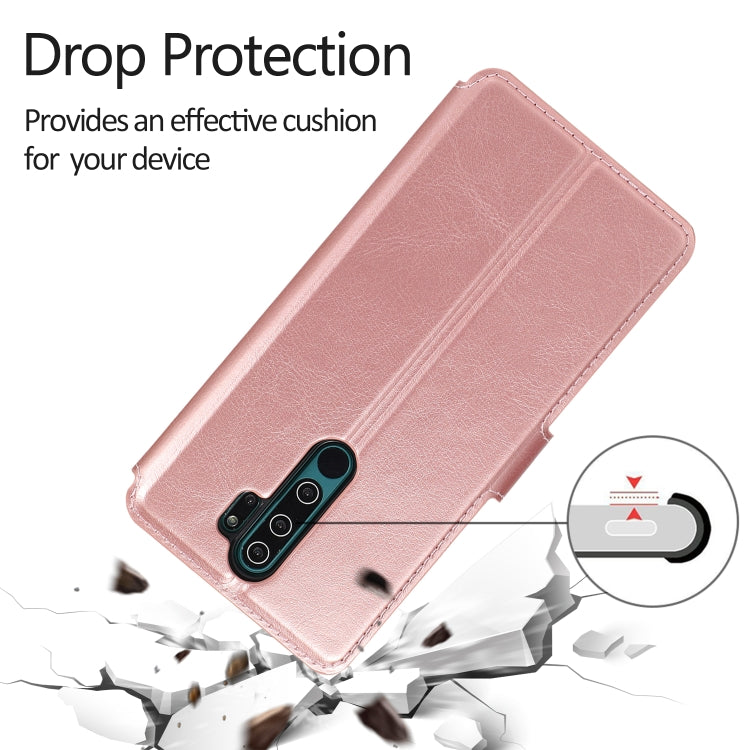 For Xiaomi Redmi Note 8 Pro Calf Texture Magnetic Buckle Horizontal Flip Leather Case with Holder & Card Slots & Wallet & Photo Frame