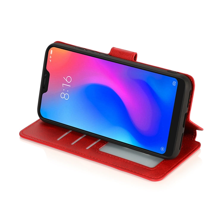 For Xiaomi Redmi 6 Pro Calf Texture Magnetic Buckle Horizontal Flip Leather Case with Holder & Card Slots & Wallet & Photo Frame