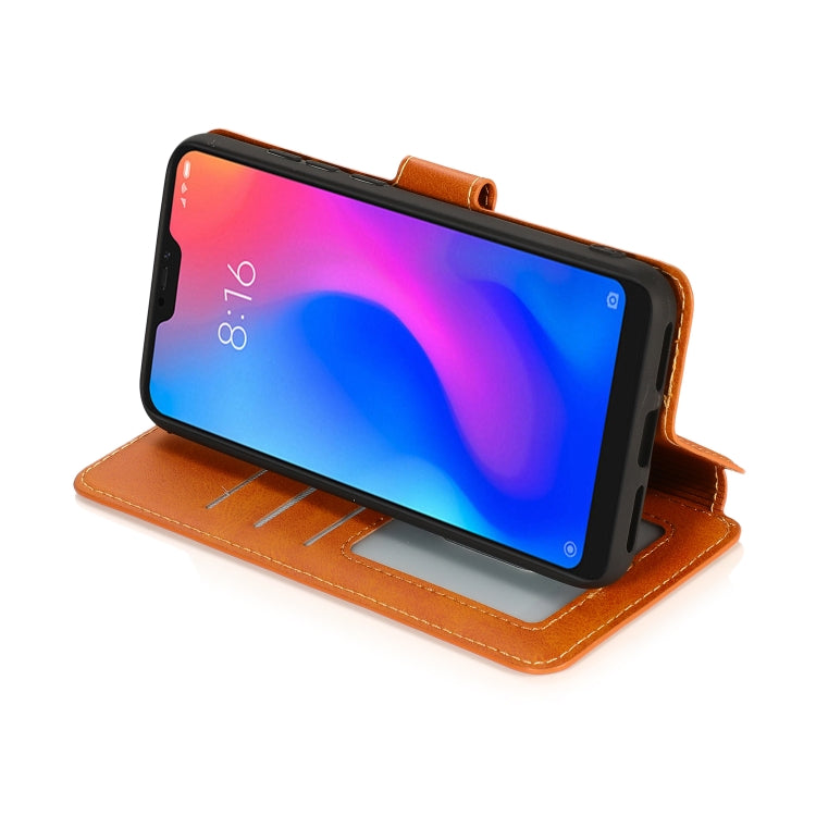 For Xiaomi Redmi 6 Pro Calf Texture Magnetic Buckle Horizontal Flip Leather Case with Holder & Card Slots & Wallet & Photo Frame