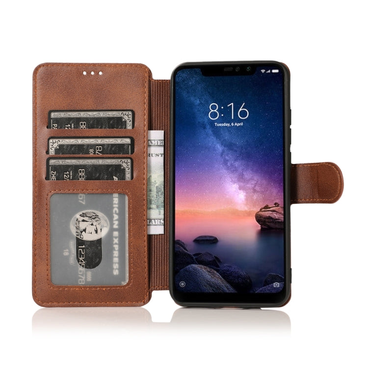 For Xiaomi Redmi 6 Pro Calf Texture Magnetic Buckle Horizontal Flip Leather Case with Holder & Card Slots & Wallet & Photo Frame