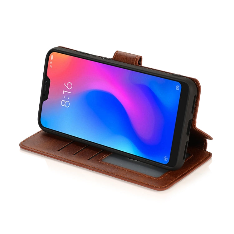 For Xiaomi Redmi 6 Pro Calf Texture Magnetic Buckle Horizontal Flip Leather Case with Holder & Card Slots & Wallet & Photo Frame