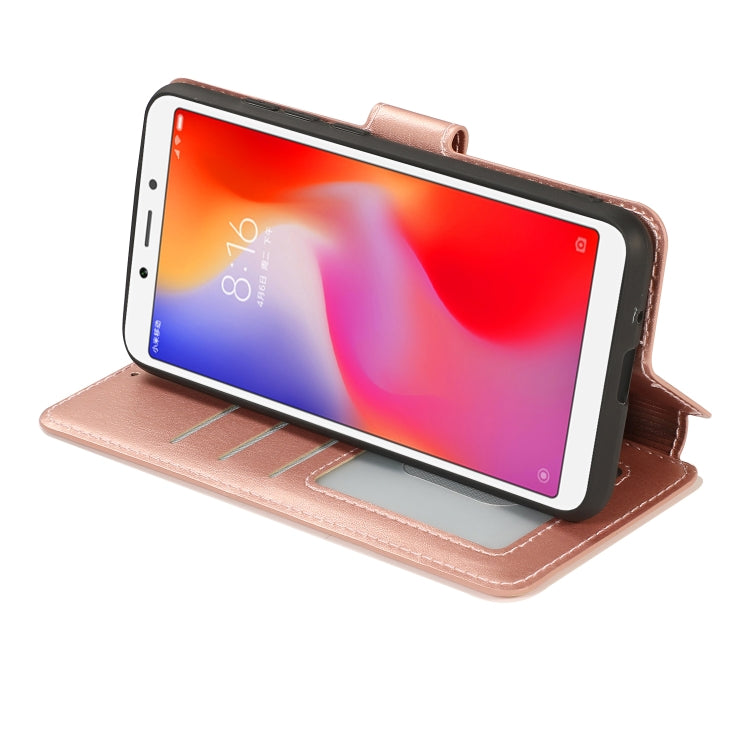 For Xiaomi Redmi 6A Calf Texture Magnetic Buckle Horizontal Flip Leather Case with Holder & Card Slots & Wallet & Photo Frame