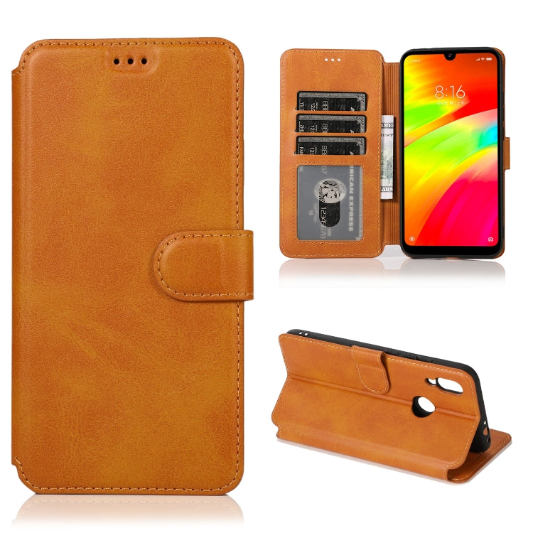 For Xiaomi Redmi 7 Calf Texture Magnetic Buckle Horizontal Flip Leather Case with Holder & Card Slots & Wallet & Photo Frame