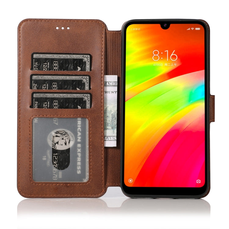 For Xiaomi Redmi 7 Calf Texture Magnetic Buckle Horizontal Flip Leather Case with Holder & Card Slots & Wallet & Photo Frame