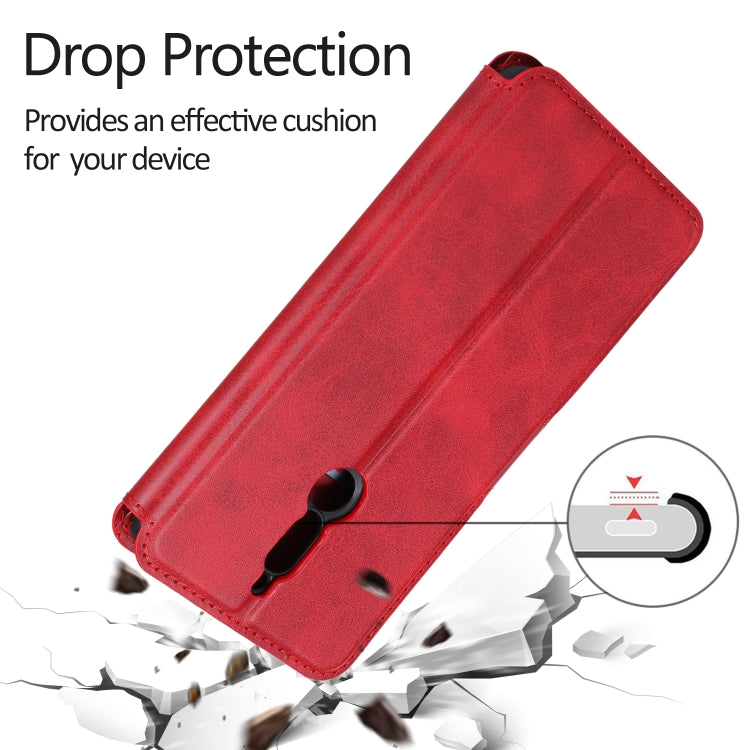 For Xiaomi Redmi 8 Calf Texture Magnetic Buckle Horizontal Flip Leather Case with Holder & Card Slots & Wallet & Photo Frame