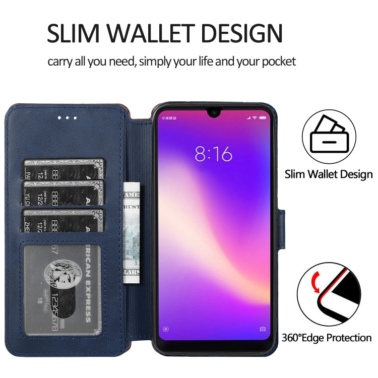 For Xiaomi Redmi 8 Calf Texture Magnetic Buckle Horizontal Flip Leather Case with Holder & Card Slots & Wallet & Photo Frame