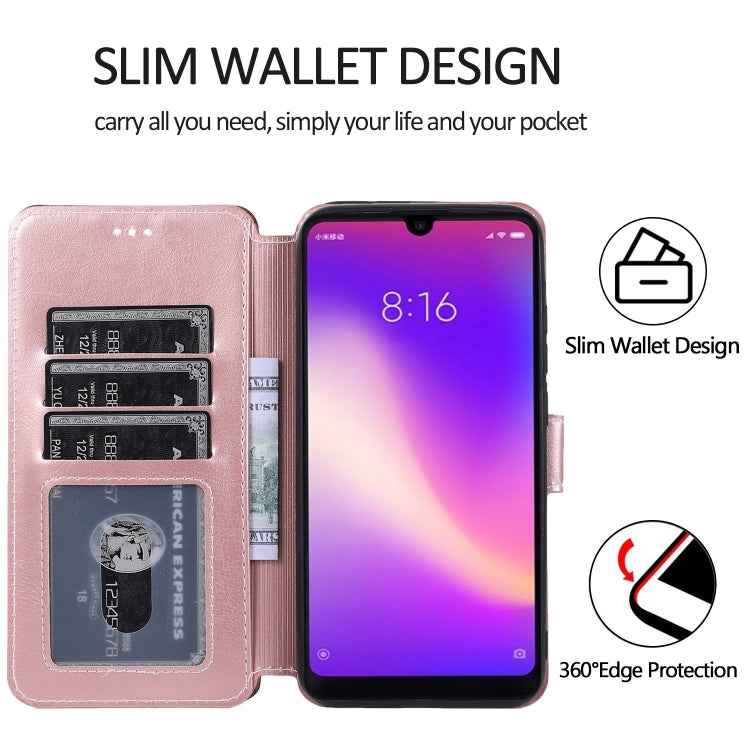 For Xiaomi Redmi 8 Calf Texture Magnetic Buckle Horizontal Flip Leather Case with Holder & Card Slots & Wallet & Photo Frame