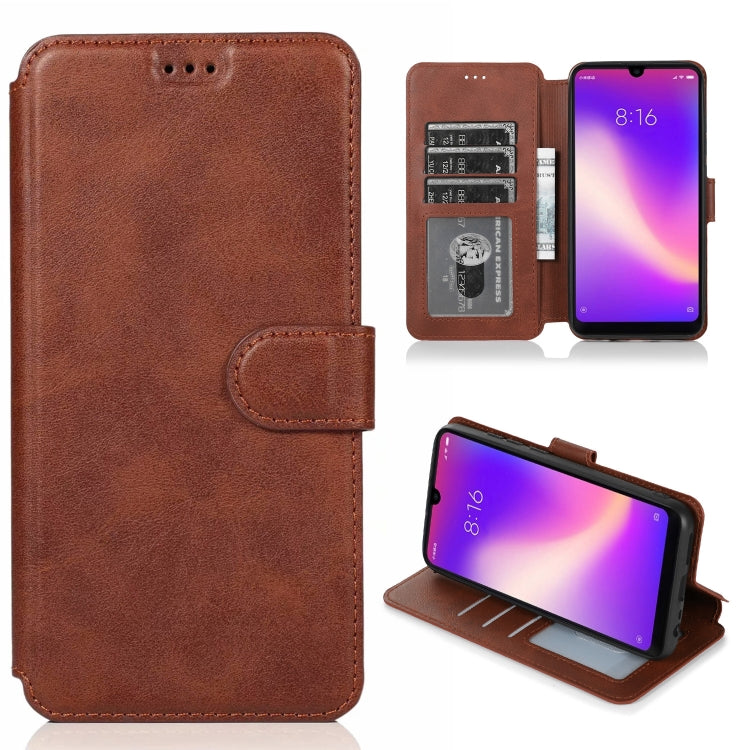 For Xiaomi Redmi 8 Calf Texture Magnetic Buckle Horizontal Flip Leather Case with Holder & Card Slots & Wallet & Photo Frame