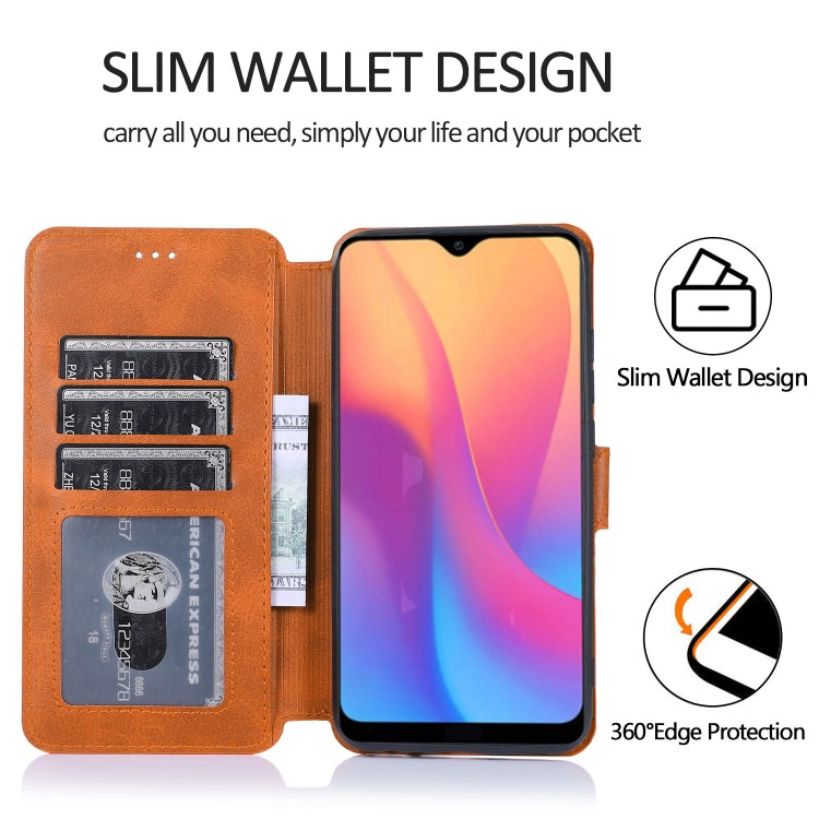 For Xiaomi Redmi 8A Calf Texture Magnetic Buckle Horizontal Flip Leather Case with Holder & Card Slots & Wallet & Photo Frame