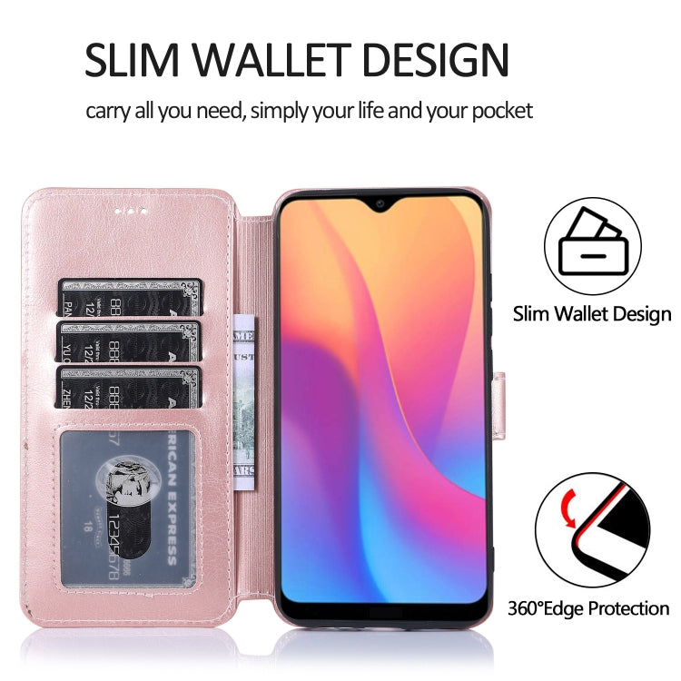 For Xiaomi Redmi 8A Calf Texture Magnetic Buckle Horizontal Flip Leather Case with Holder & Card Slots & Wallet & Photo Frame