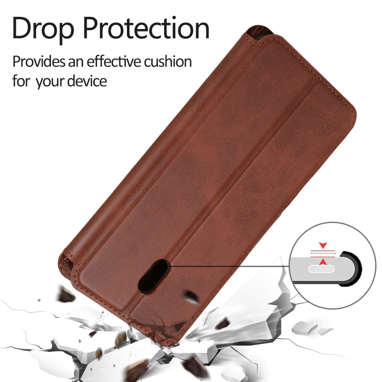 For Xiaomi Redmi 8A Calf Texture Magnetic Buckle Horizontal Flip Leather Case with Holder & Card Slots & Wallet & Photo Frame