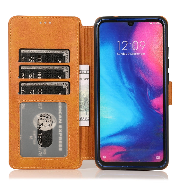 For Xiaomi Redmi Note 7 Calf Texture Magnetic Buckle Horizontal Flip Leather Case with Holder & Card Slots & Wallet & Photo Frame