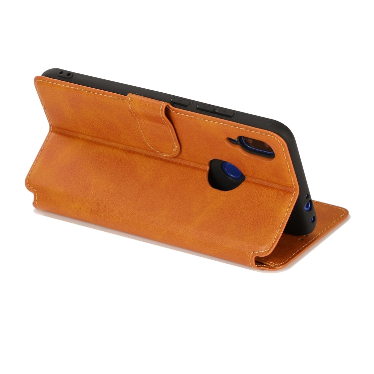 For Xiaomi Redmi Note 7 Calf Texture Magnetic Buckle Horizontal Flip Leather Case with Holder & Card Slots & Wallet & Photo Frame