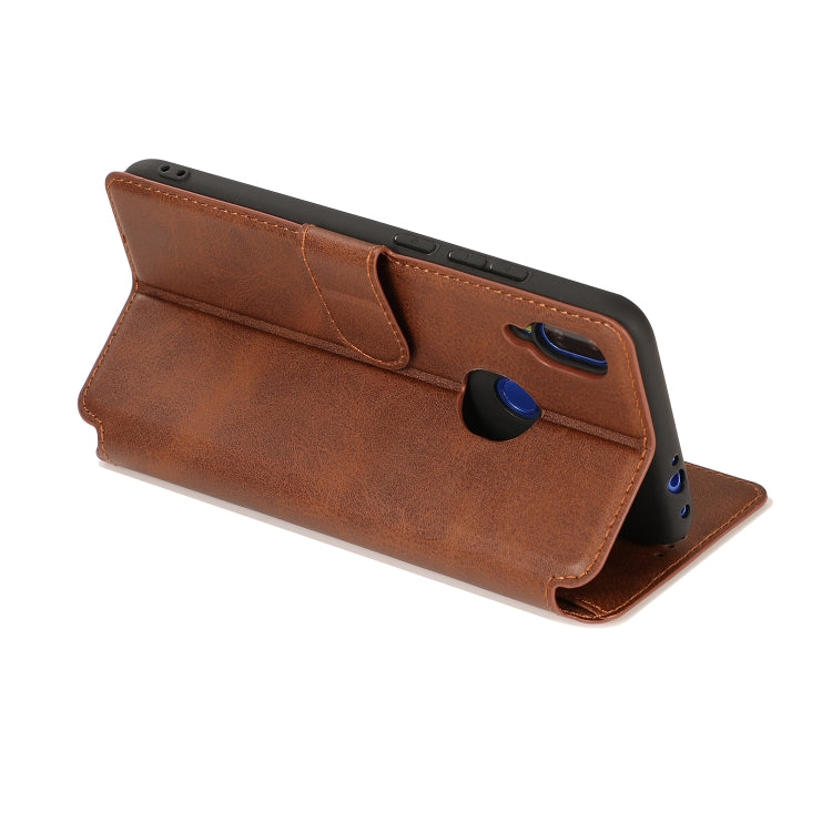 For Xiaomi Redmi Note 7 Calf Texture Magnetic Buckle Horizontal Flip Leather Case with Holder & Card Slots & Wallet & Photo Frame