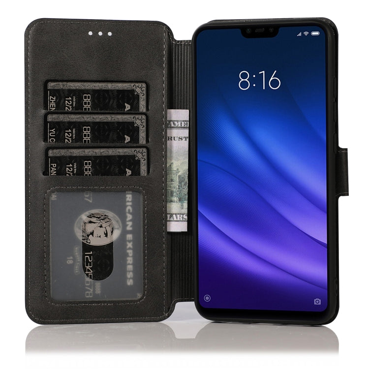 For Xiaomi Mi 8 Calf Texture Magnetic Buckle Horizontal Flip Leather Case with Holder & Card Slots & Wallet & Photo Frame