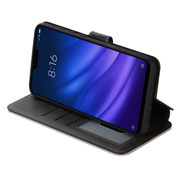 For Xiaomi Mi 8 Calf Texture Magnetic Buckle Horizontal Flip Leather Case with Holder & Card Slots & Wallet & Photo Frame